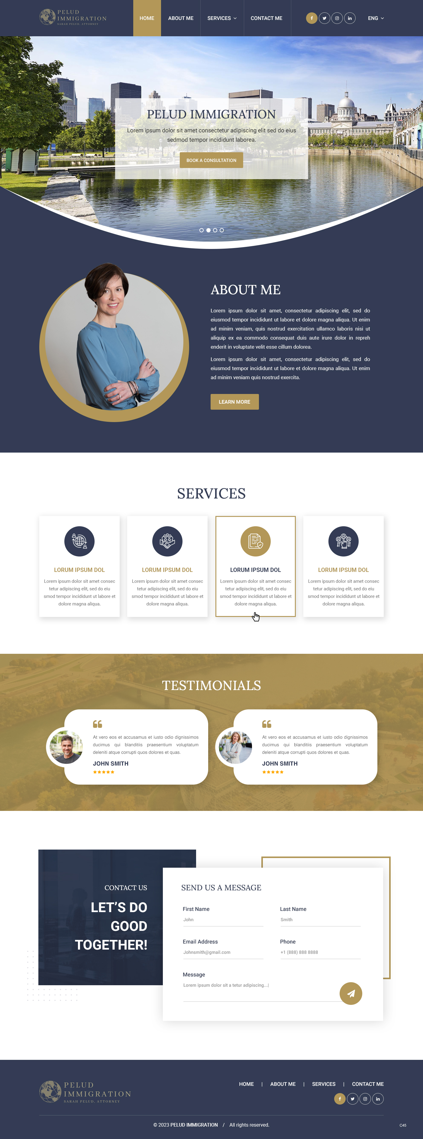 Wix Design by pb for Pelud Immigration | Design #29853794