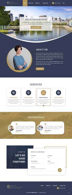 Wix Design by pb for Pelud Immigration | Design: #29853794