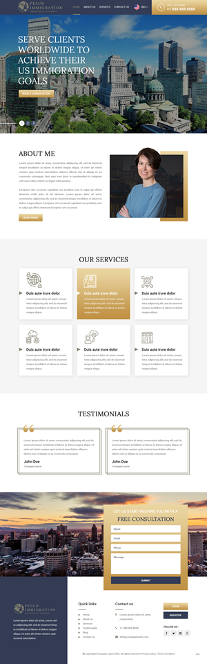 Wix Design by pb for Pelud Immigration | Design: #29853836