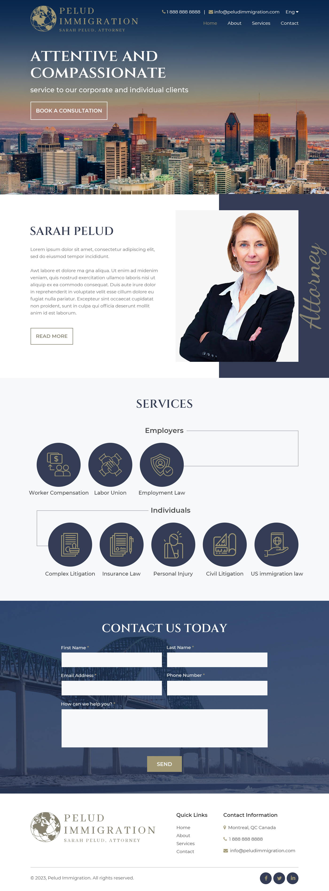 Design Wix par Starlyn DS pour Pelud Immigration | Design #29844509