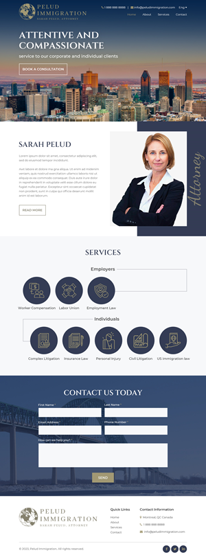 Wix Design by Starlyn DS for Pelud Immigration | Design: #29844509