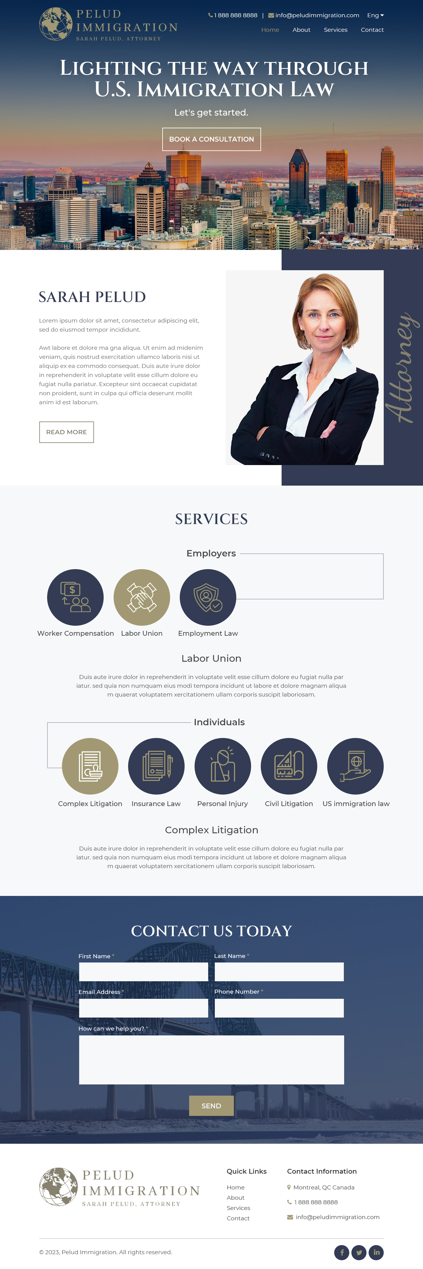Wix Design by Starlyn DS for Pelud Immigration | Design: #29858051