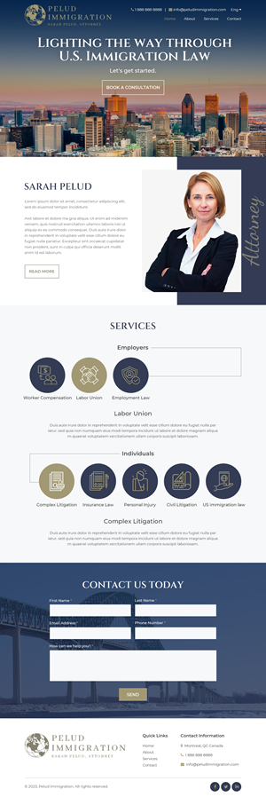 Wix Design by Starlyn DS for Pelud Immigration | Design: #29858051