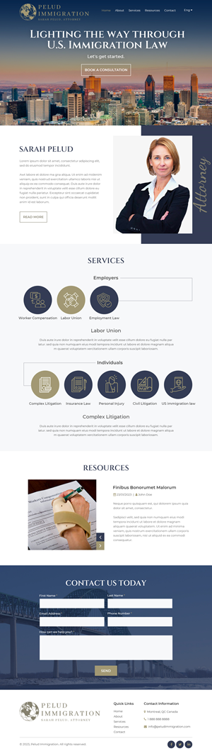 Wix Design by Starlyn DS for Pelud Immigration | Design: #29880542