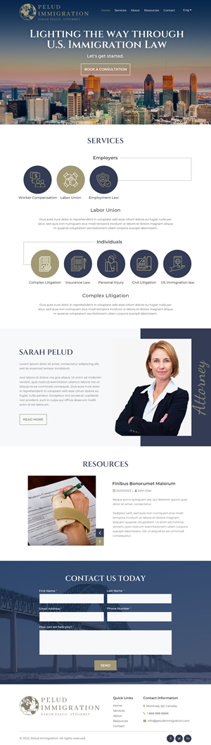 Wix Design by Starlyn DS for Pelud Immigration | Design: #29902422