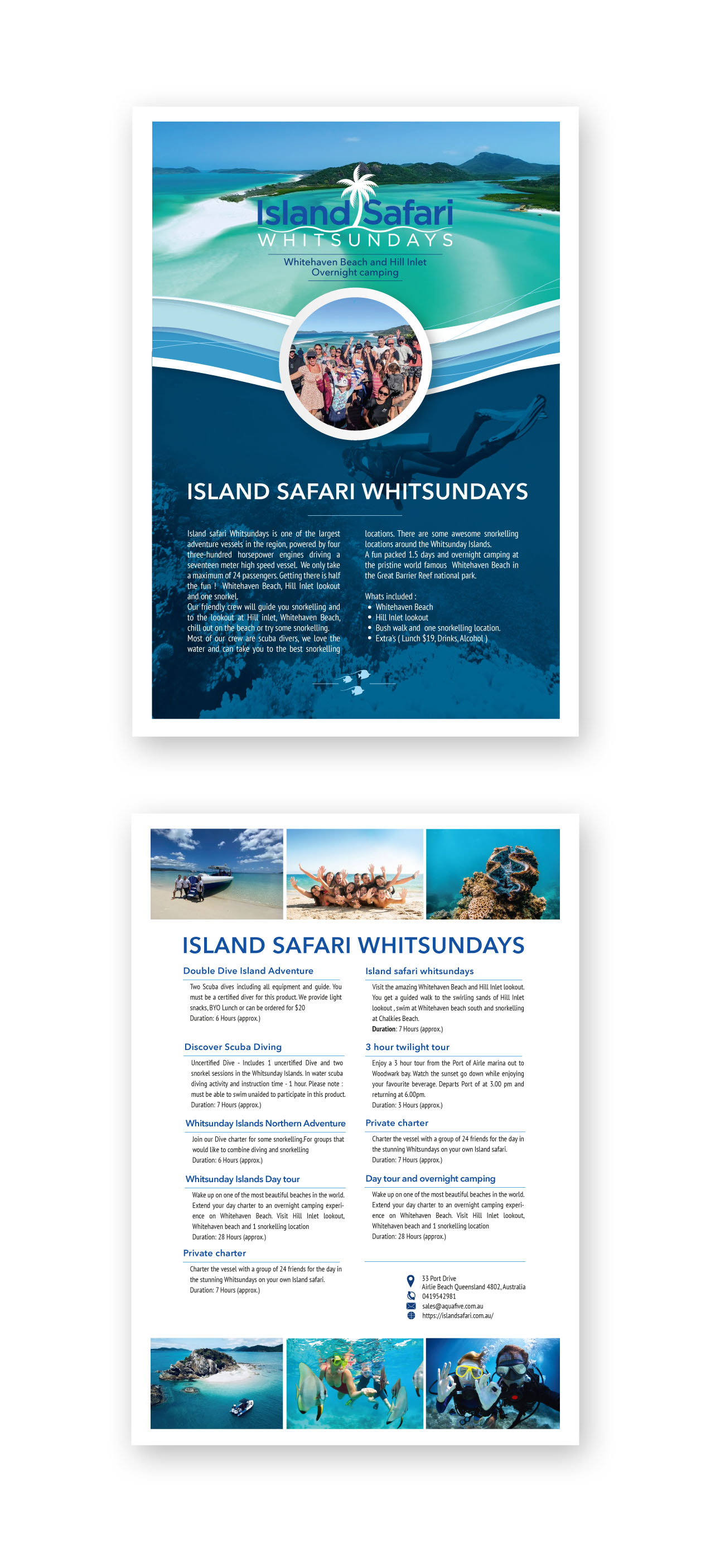 Brochure Design by Oleg Androsov for AQUA5 | Design #29847938