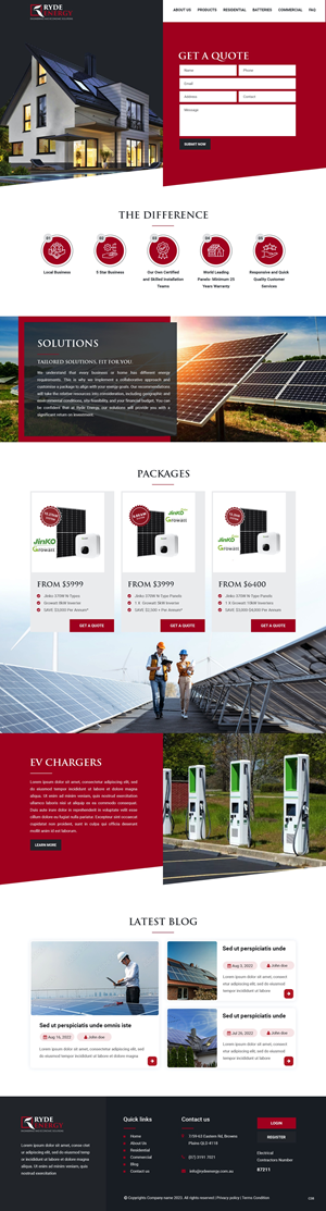 Diseño Web por pb para Ryde Energy | Diseño: #29860561