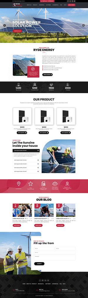 Diseño Web por Dream Logo Design para Ryde Energy | Diseño #29852893