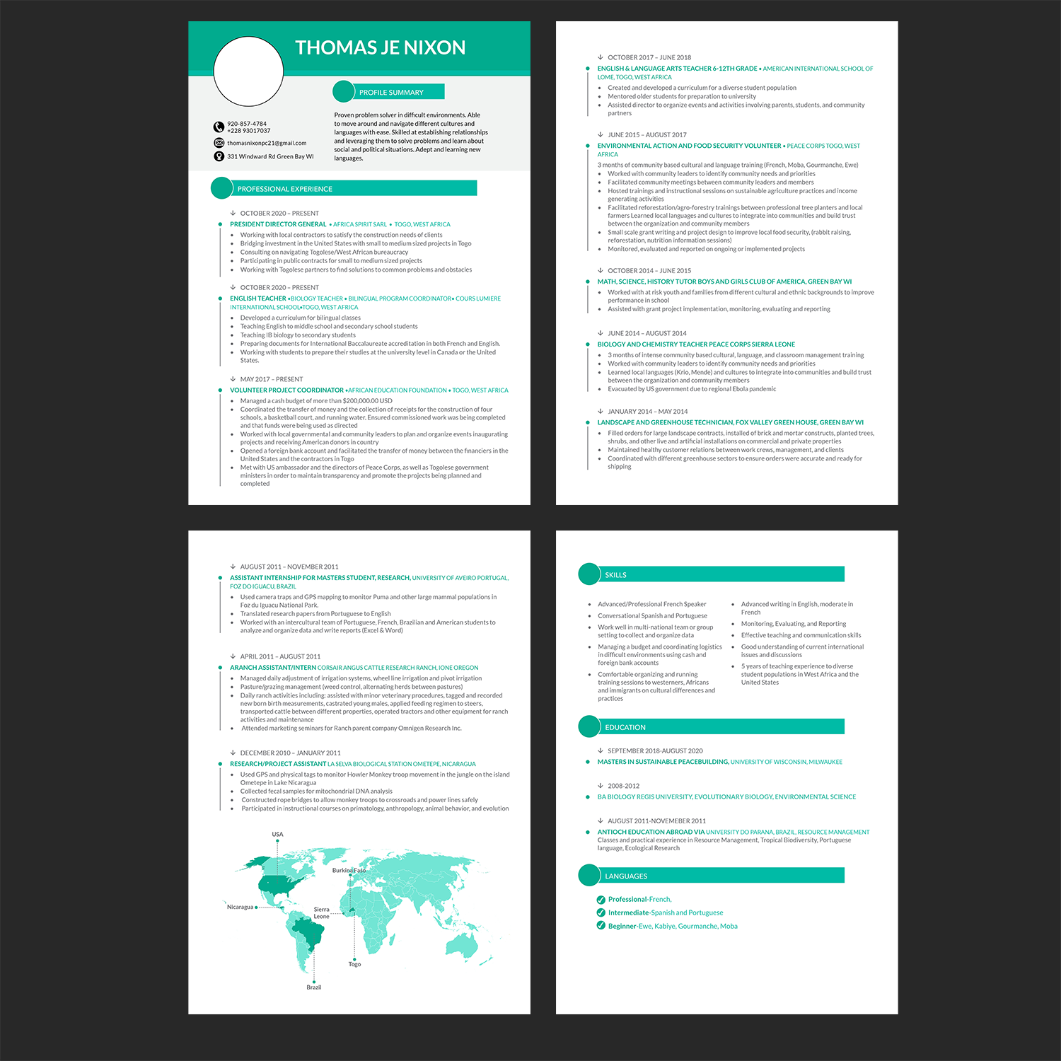 Resume Design by Azmat for African Spirit | Design #29869366