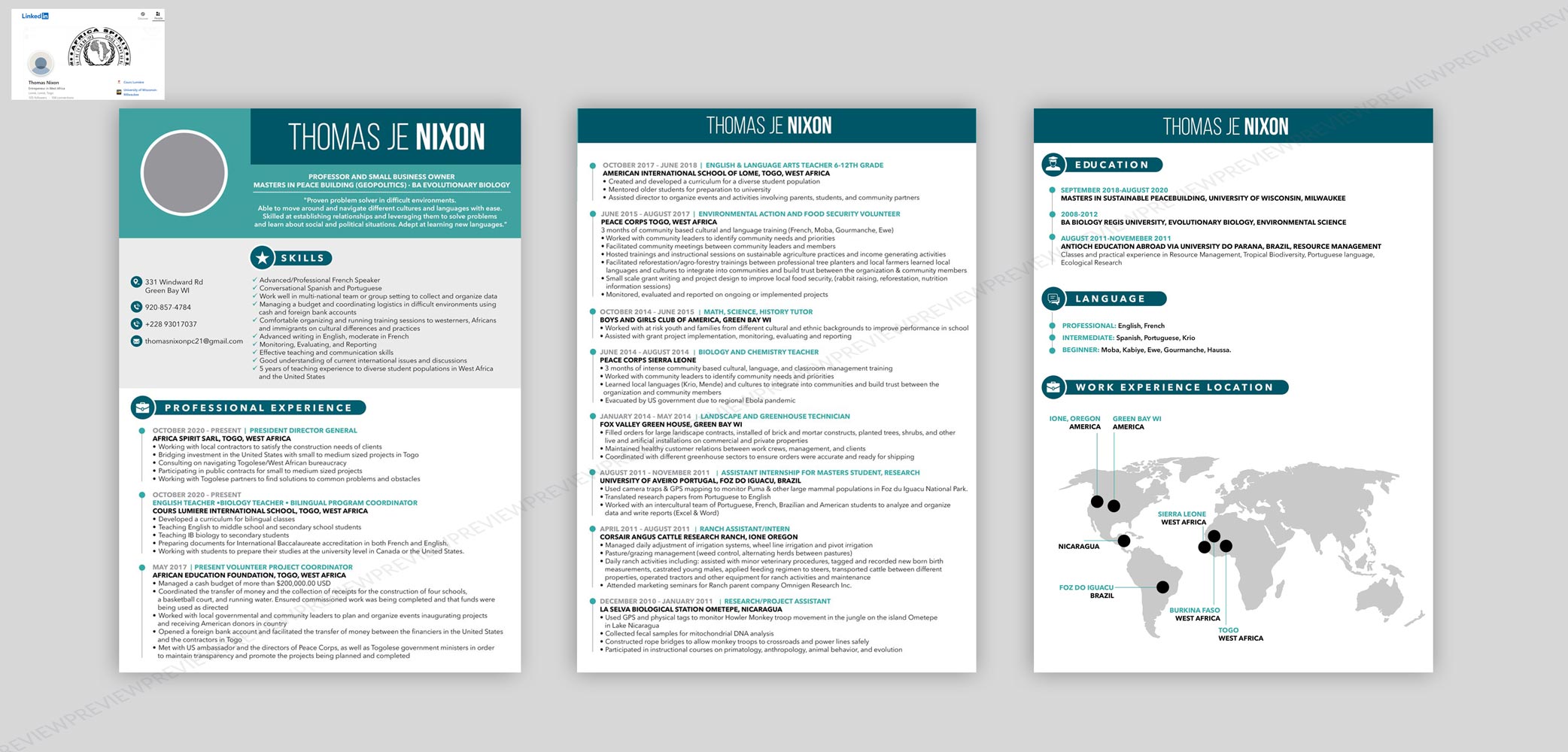 Resume Design by DA. for African Spirit | Design #29877572
