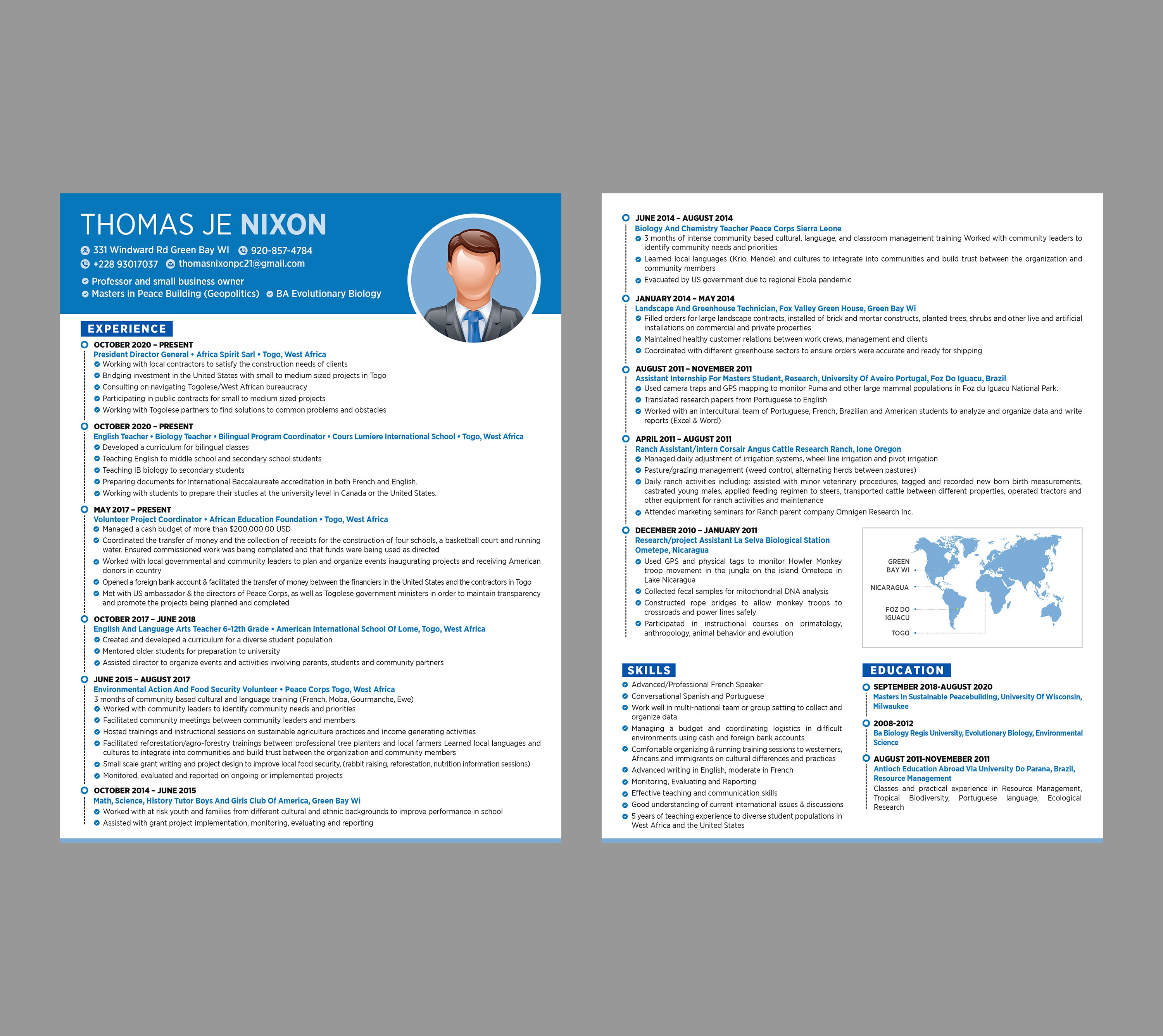 Resume Design by GraphicsGuru for African Spirit | Design #29867909