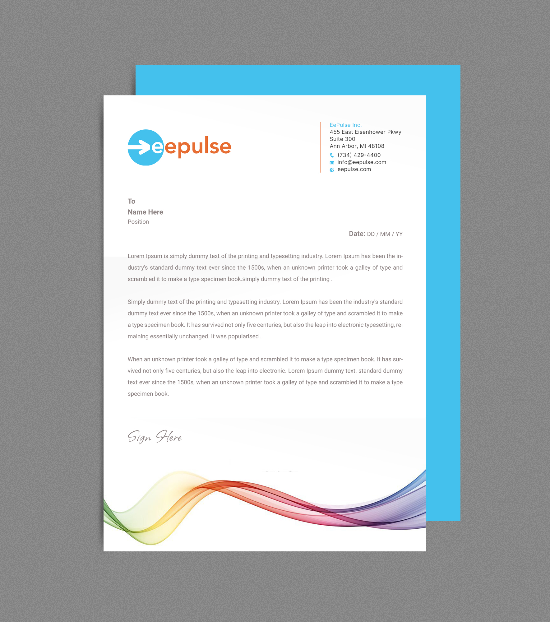 Schreibwaren-Design von Sun Moon Graphic Designer für eePulse, Inc. | Design #29858060