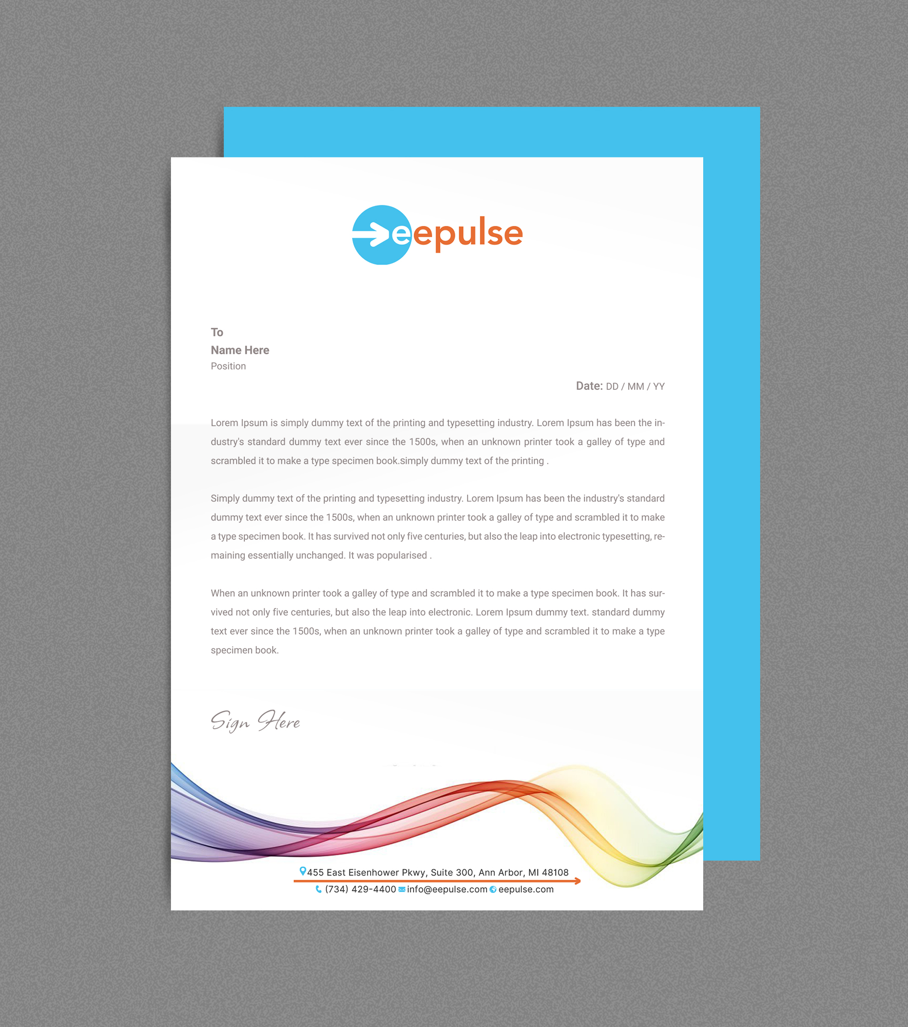 Schreibwaren-Design von Sun Moon Graphic Designer für eePulse, Inc. | Design #29858061