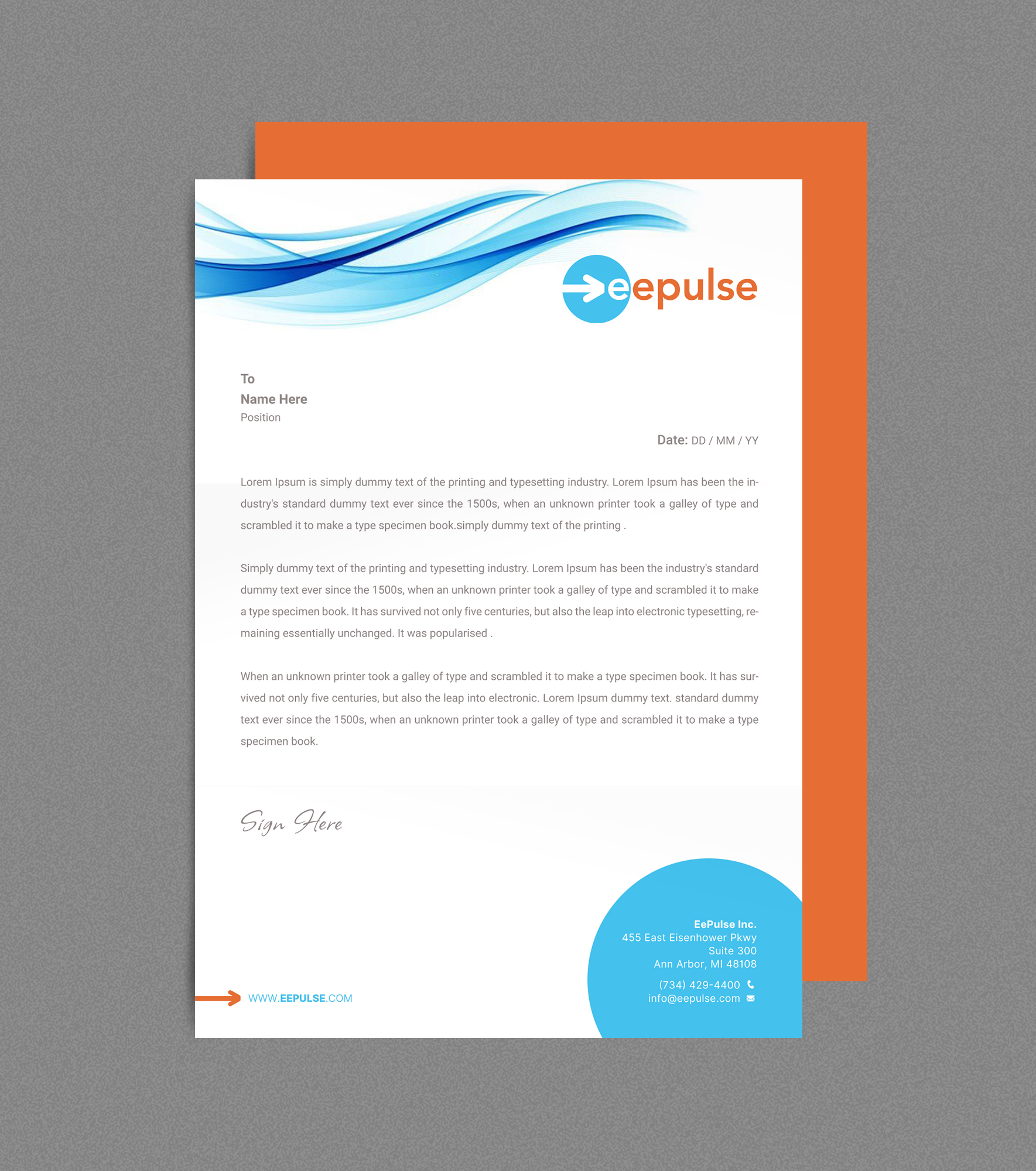 Schreibwaren-Design von Sun Moon Graphic Designer für eePulse, Inc. | Design #29858069