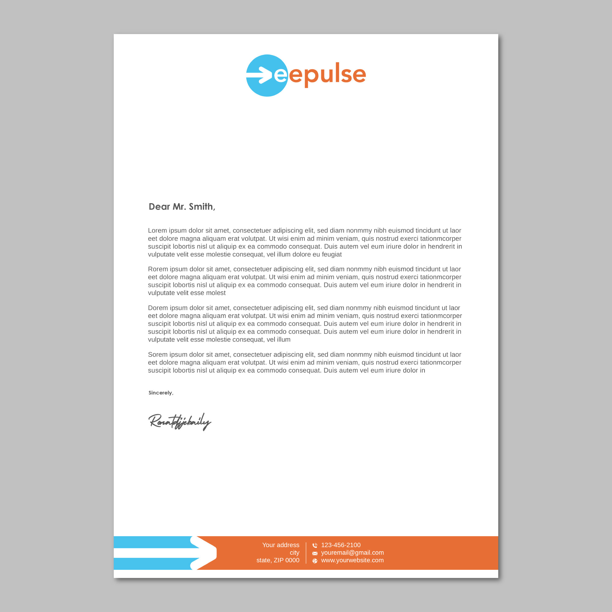 Schreibwaren-Design von LAXMI DESIGNHUB für eePulse, Inc. | Design #29857075