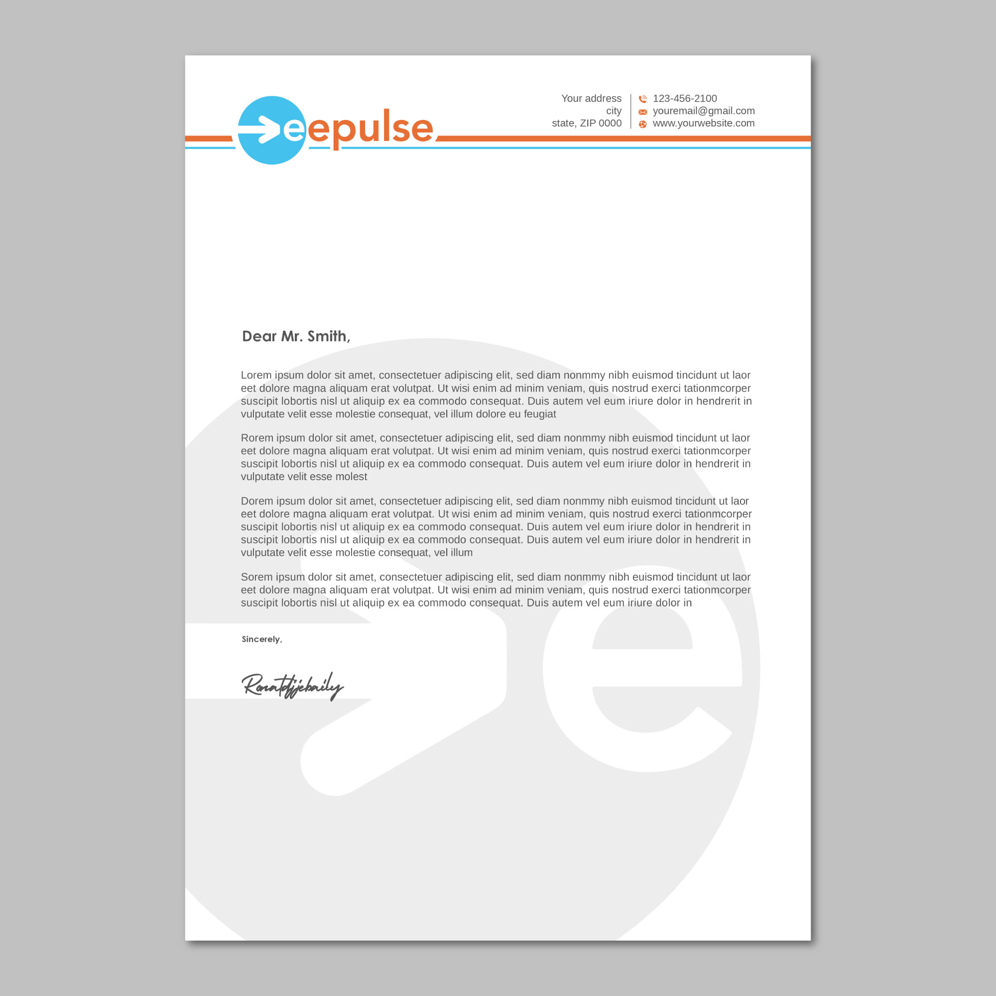 Schreibwaren-Design von LAXMI DESIGNHUB für eePulse, Inc. | Design #29857076