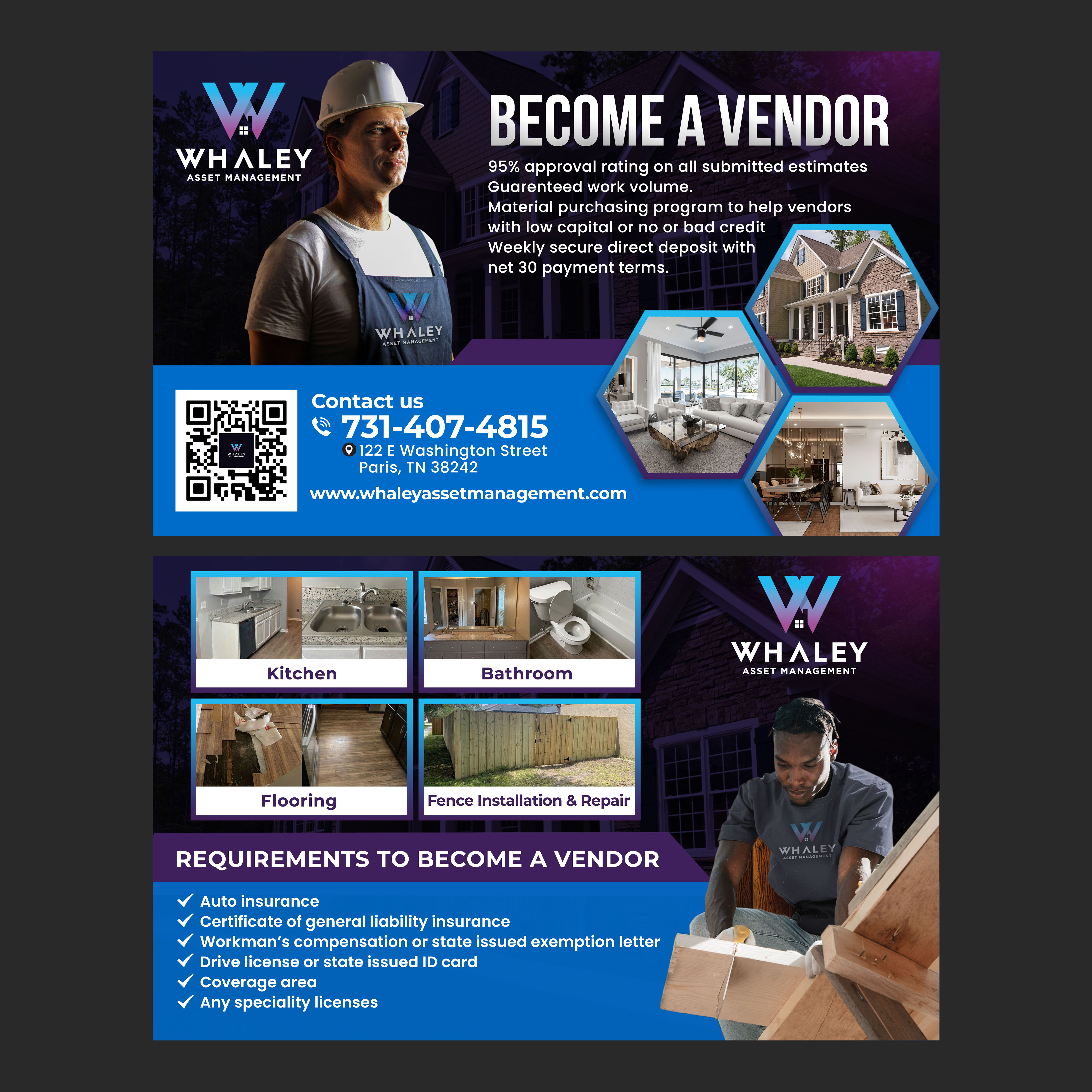 Diseño de Flyer por Anhar para Whaley Asset management LLC | Diseño #29869000