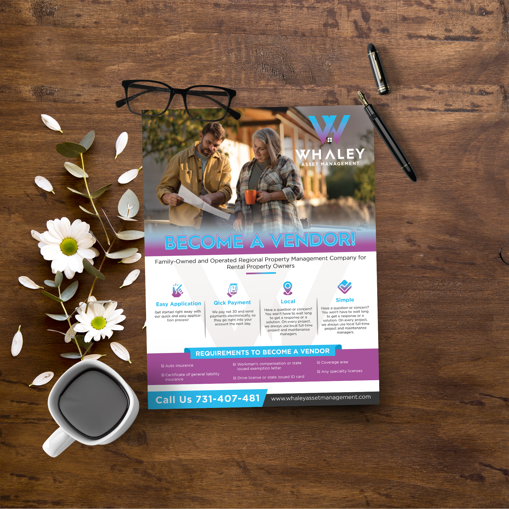 Flyer Design by Sun Creative for Whaley Asset management LLC | Design #29875239