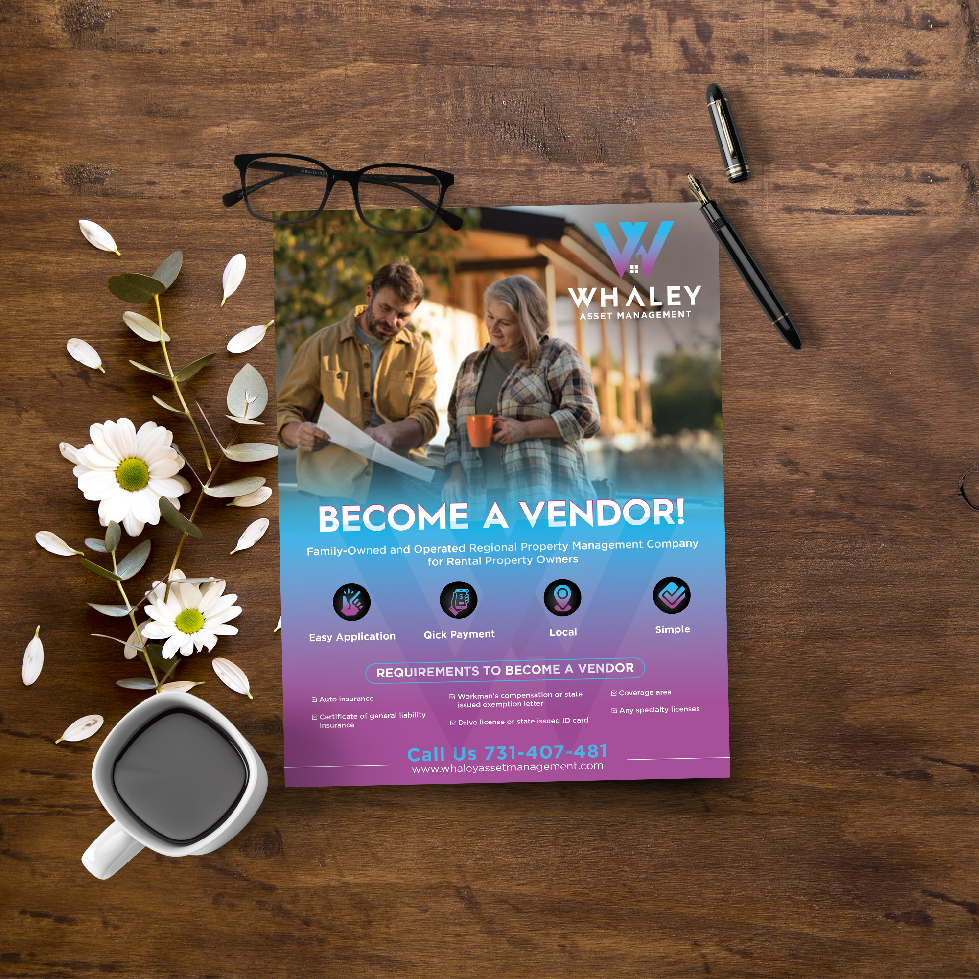 Flyer-Design von Sun Creative für Whaley Asset management LLC | Design #29875248