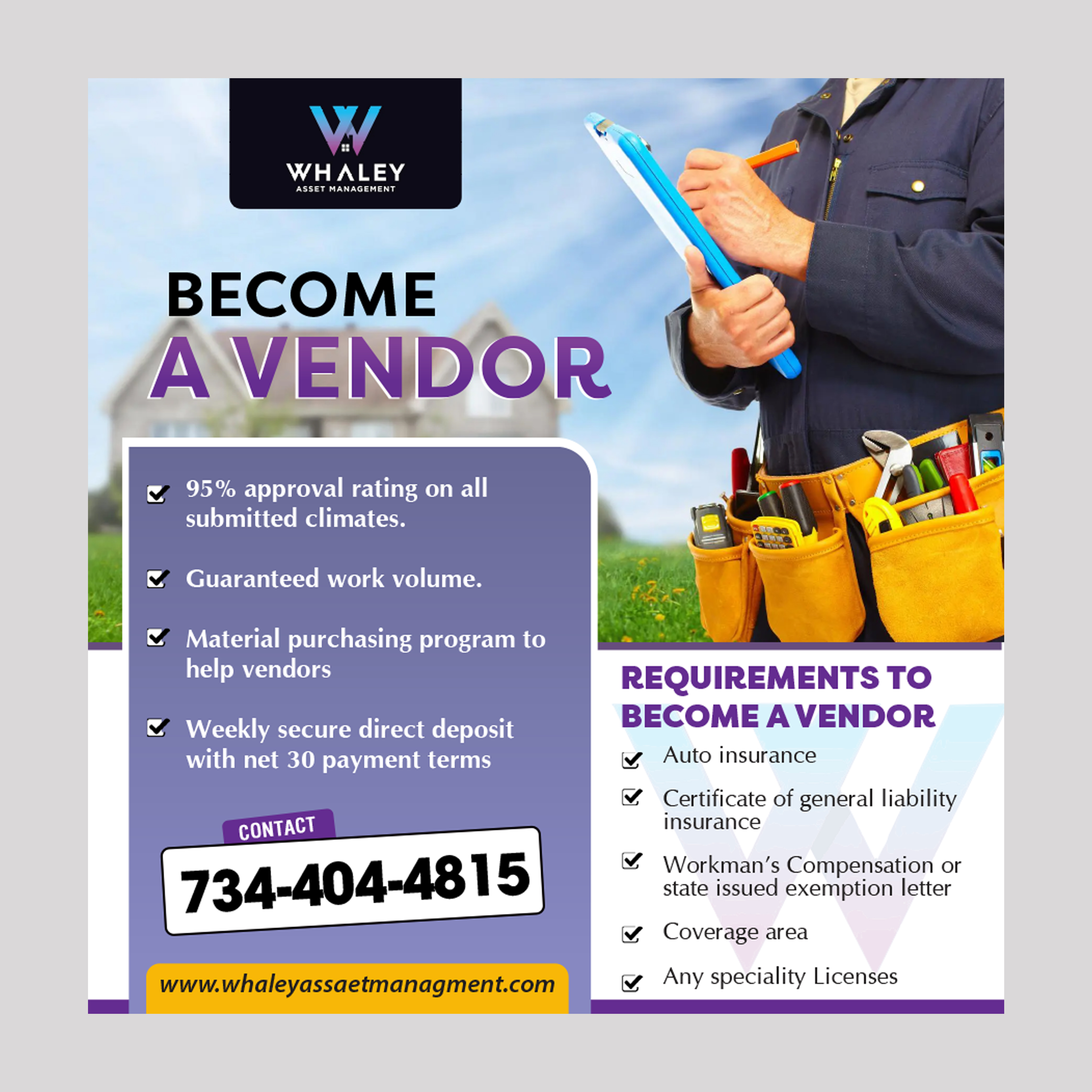 Flyer-Design von ivogue für Whaley Asset management LLC | Design #29864224