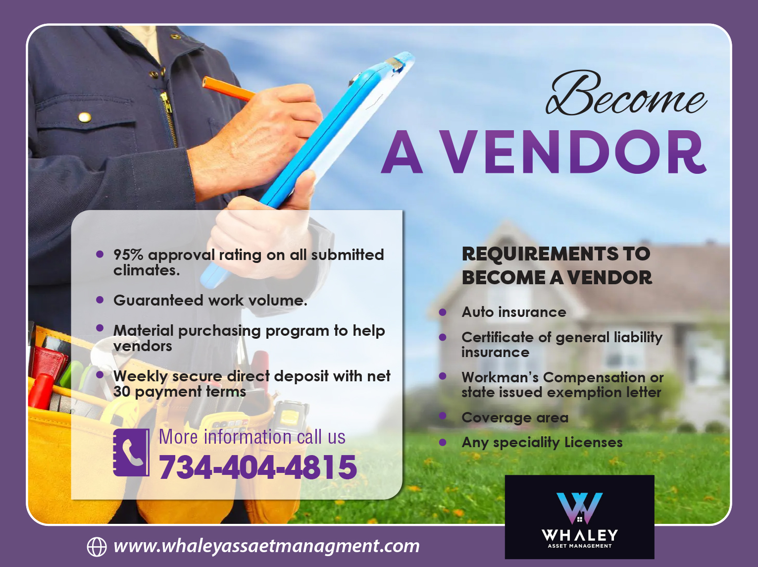 Flyer-Design von ivogue für Whaley Asset management LLC | Design #29864799