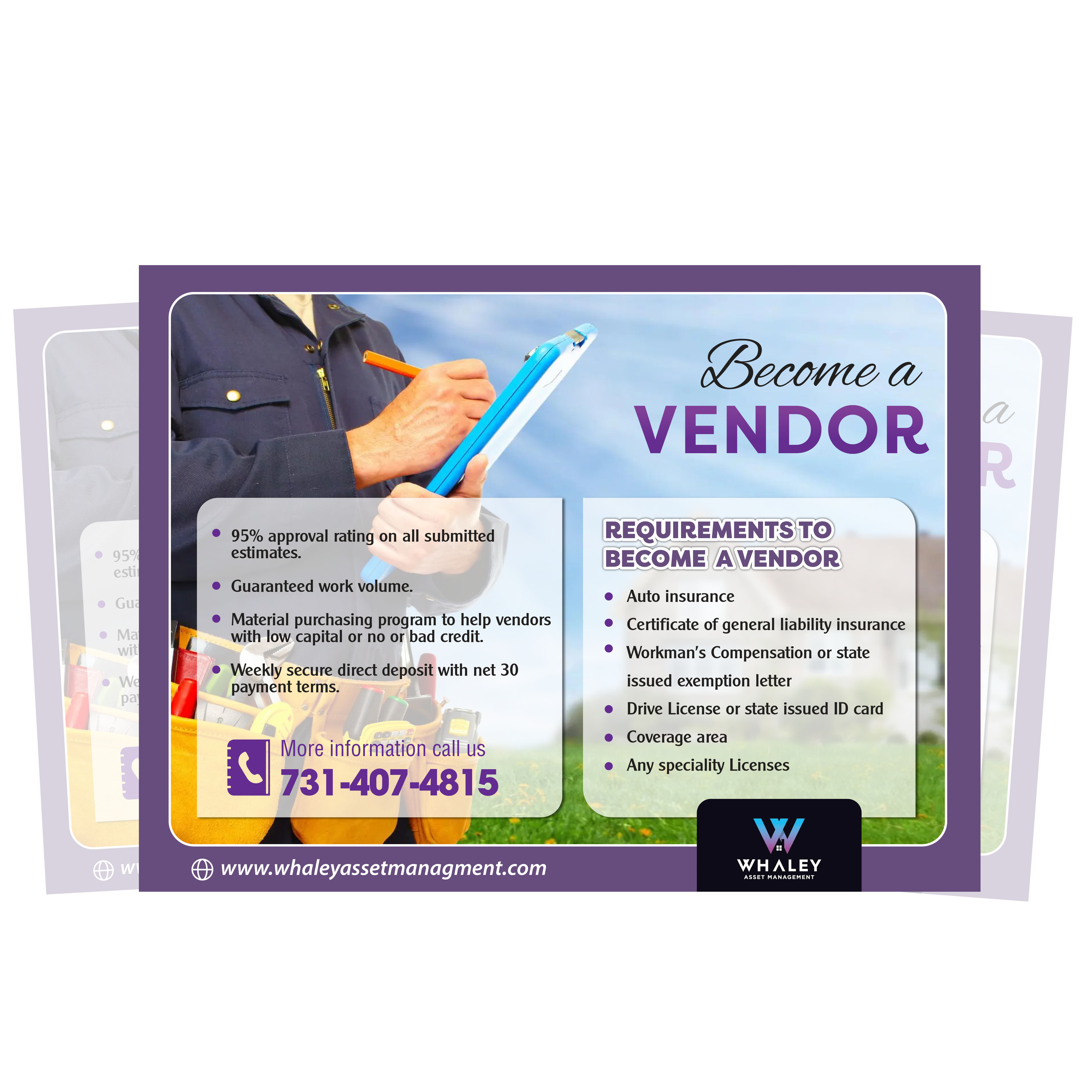 Flyer-Design von ivogue für Whaley Asset management LLC | Design #29869421