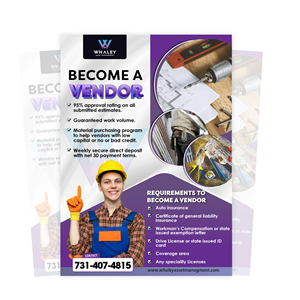 Flyer Design by ivogue for Whaley Asset management LLC | Design: #29869422