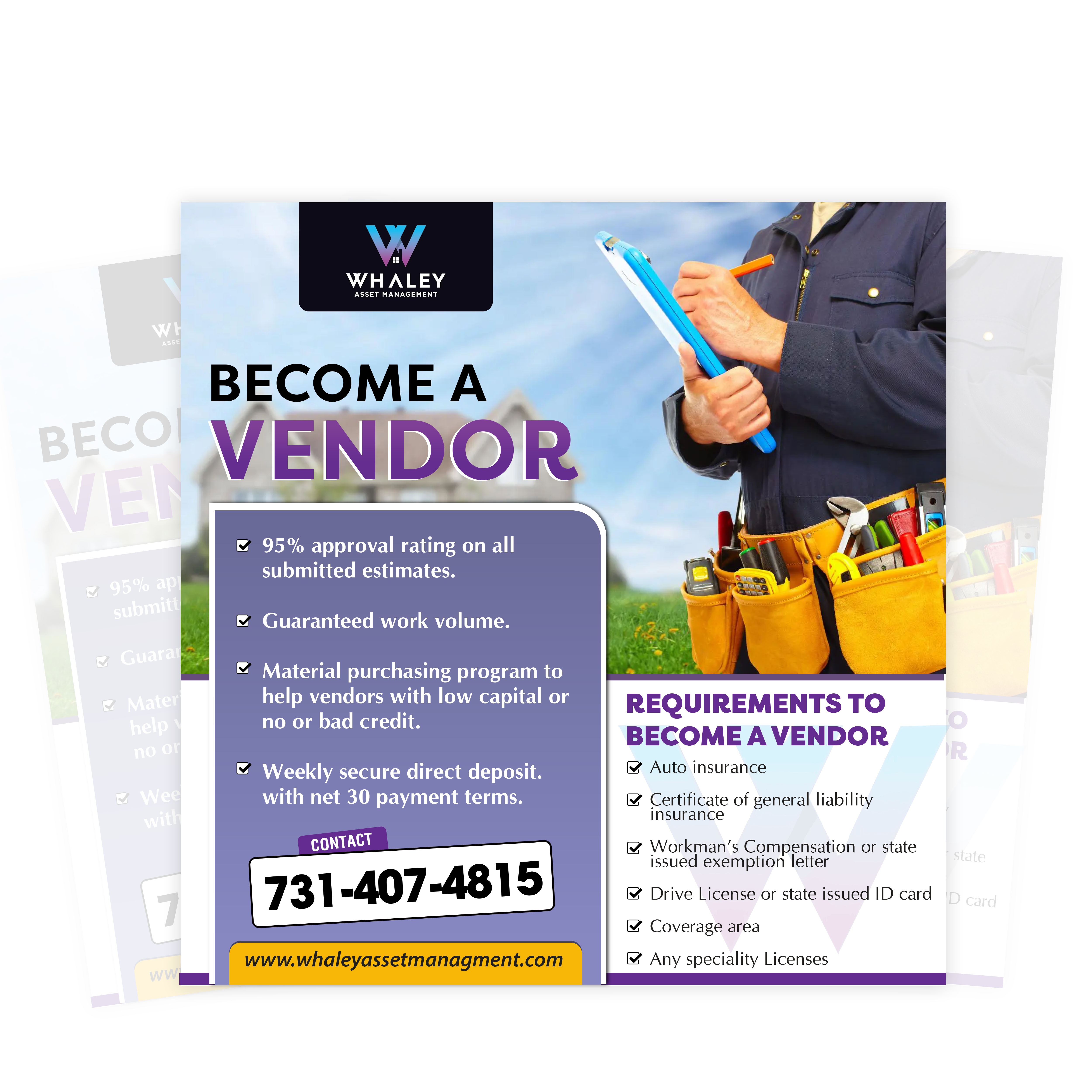 Flyer-Design von ivogue für Whaley Asset management LLC | Design #29869423