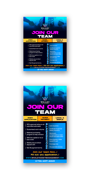 Flyer Design by mscreations.lk for Whaley Asset management LLC | Design #29901726
