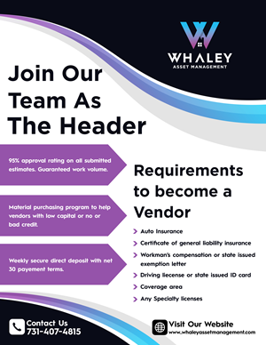 Flyer Design by rainessa.arts for Whaley Asset management LLC | Design: #29878089