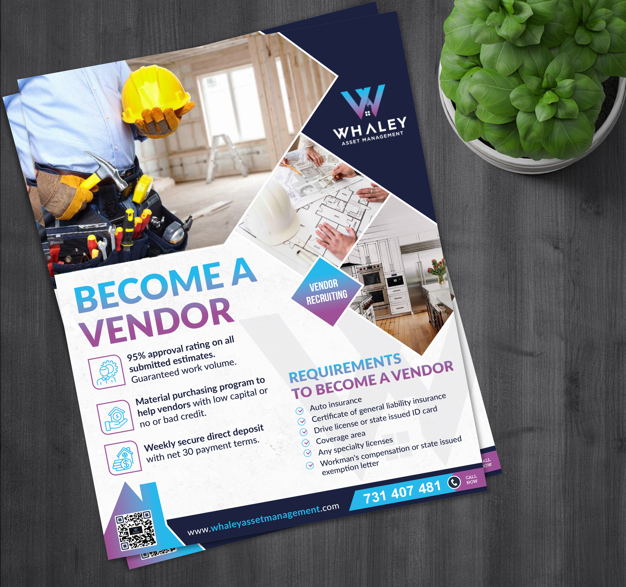 Flyer-Design von alex989 für Whaley Asset management LLC | Design #29866171