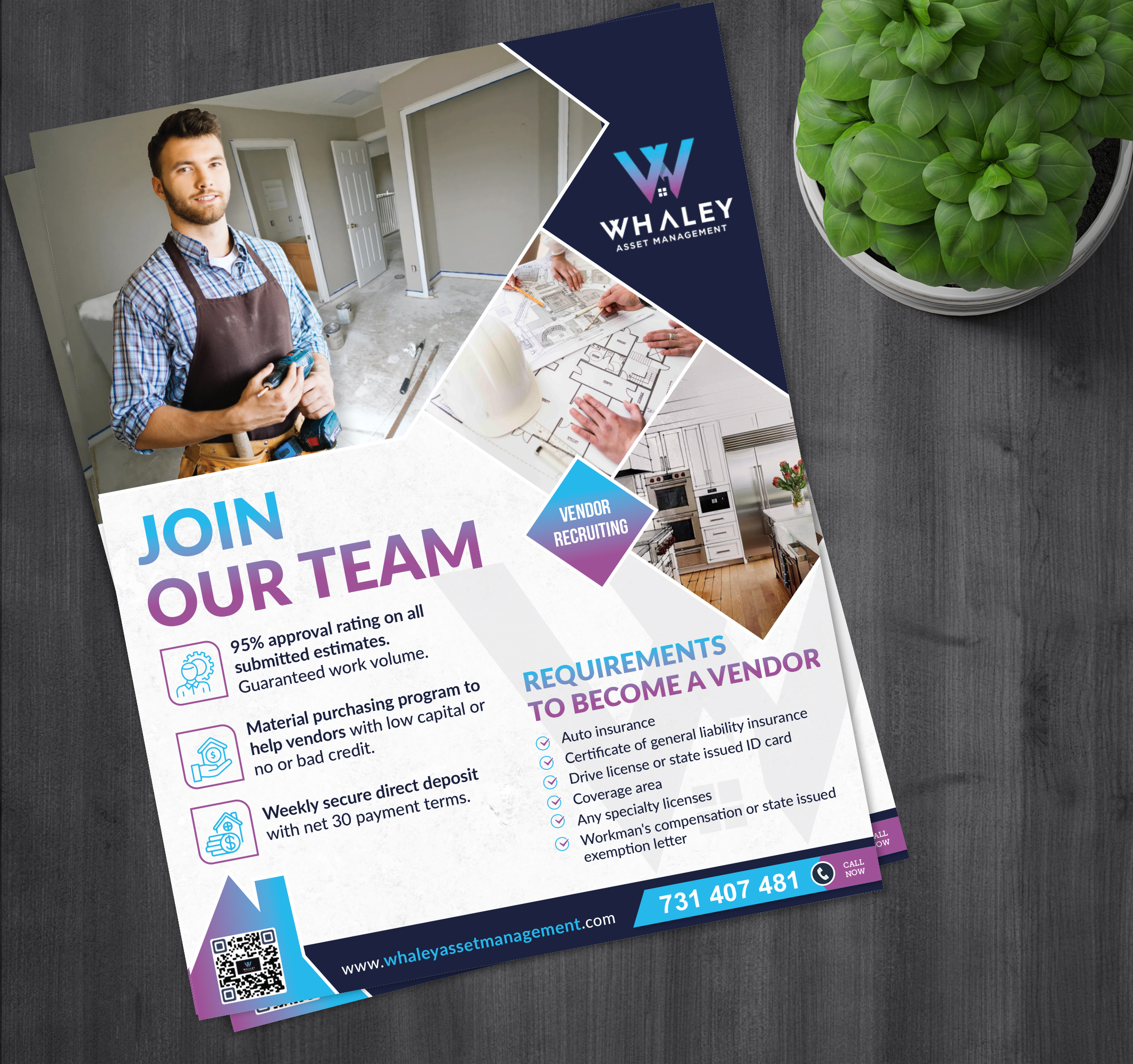 Flyer Design by alex989 for Whaley Asset management LLC | Design #29881544
