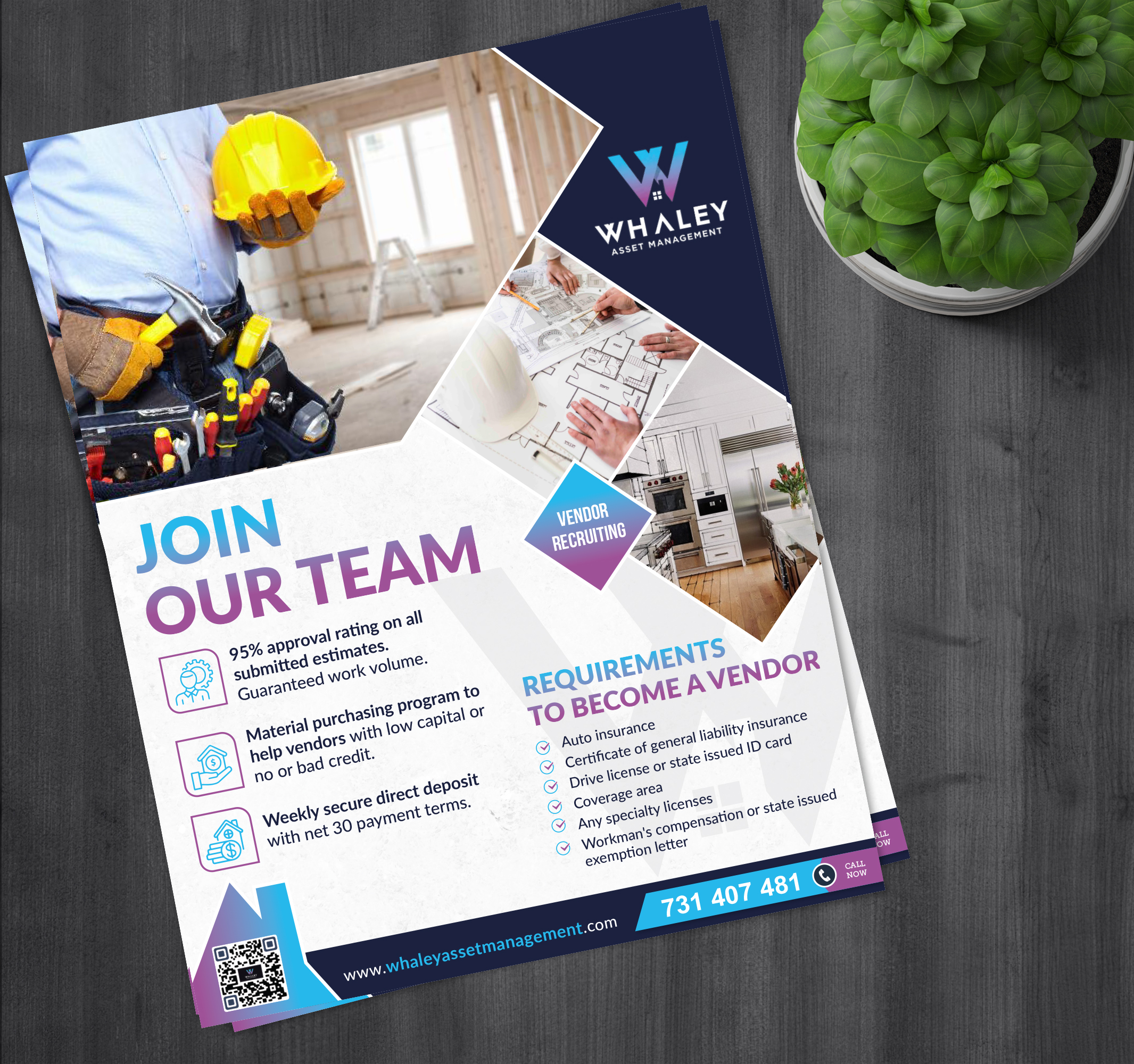 Flyer Design by alex989 for Whaley Asset management LLC | Design #29881545