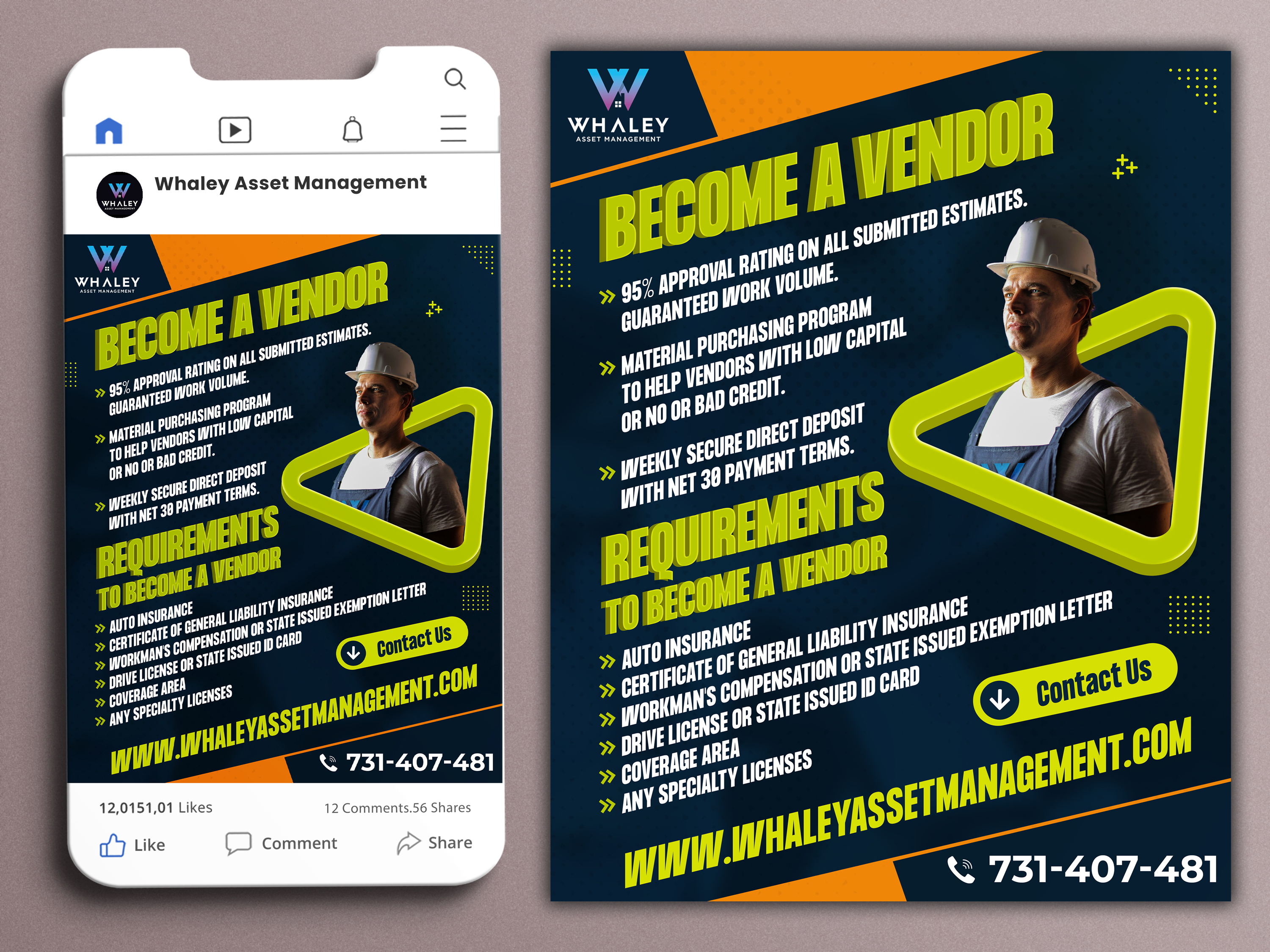 Flyer-Design von Tomi and Edó für Whaley Asset management LLC | Design #29867150