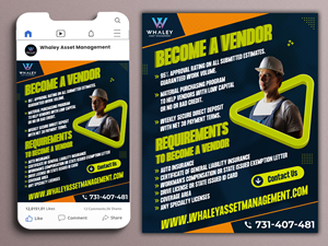 Flyer Design by Tomi and Edó for Whaley Asset management LLC | Design: #29867150