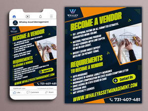 Flyer Design by Tomi and Edó for Whaley Asset management LLC | Design: #29871949