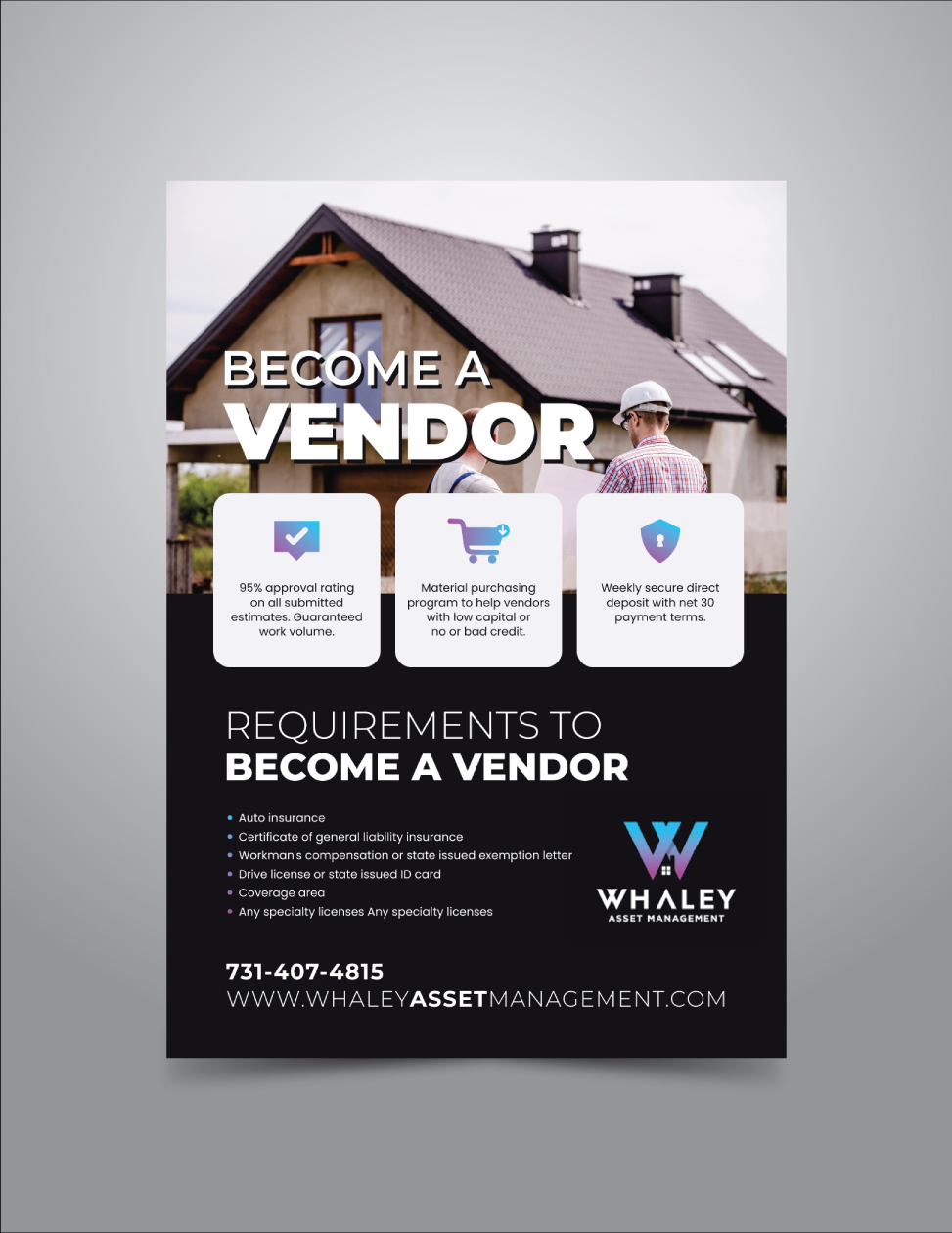 Flyer Design by JK18 for Whaley Asset management LLC | Design #29863806