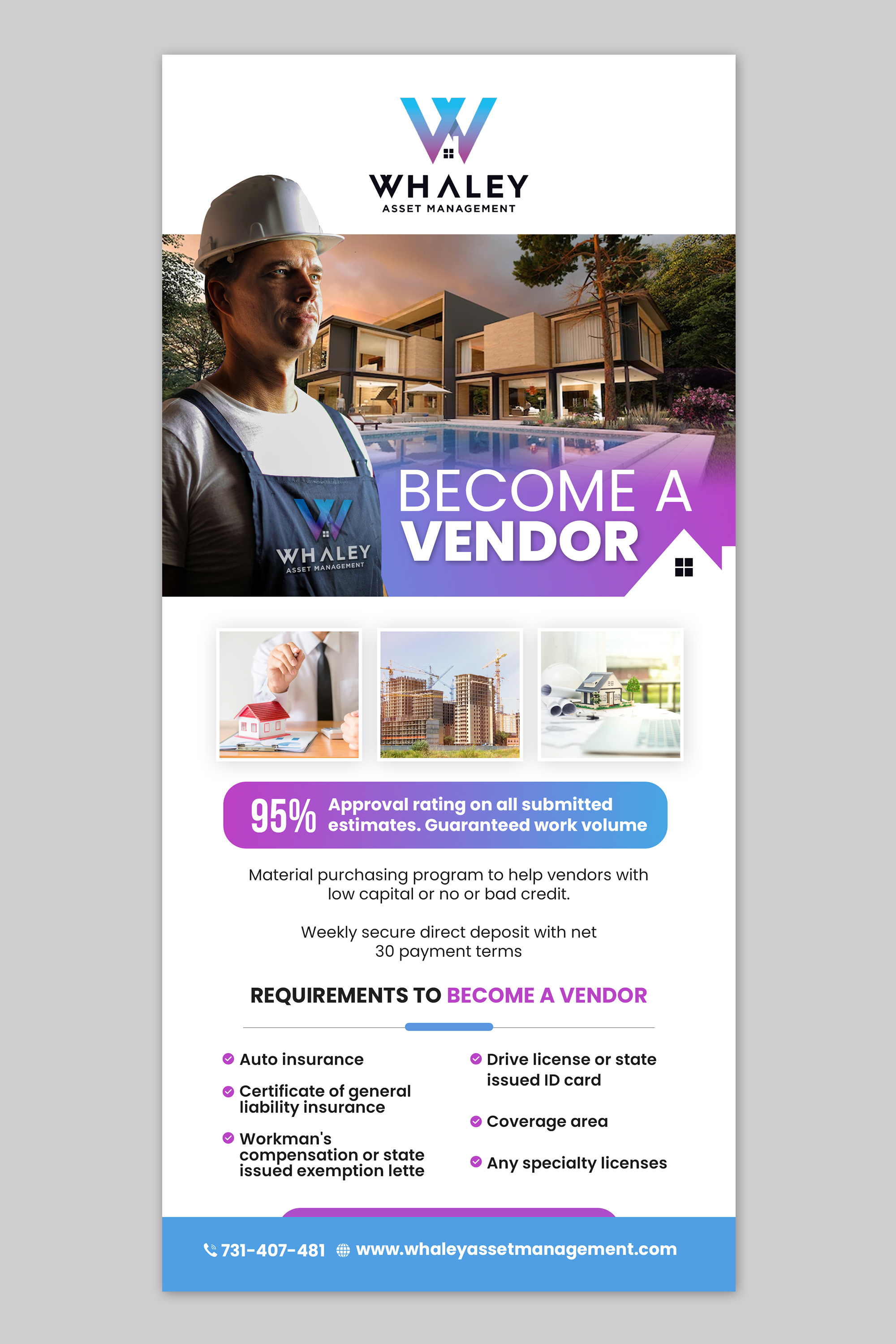 Flyer-Design von debdesign für Whaley Asset management LLC | Design #29865923