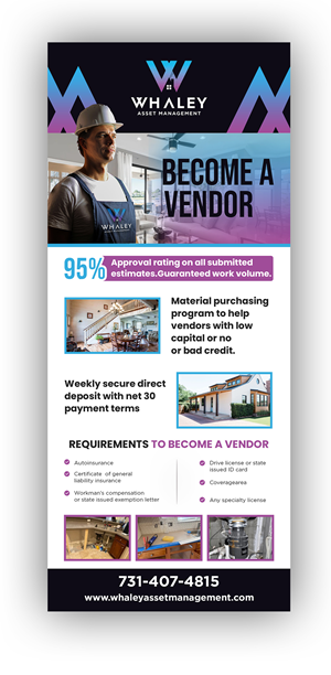 Flyer Design by debdesign for Whaley Asset management LLC | Design: #29867804