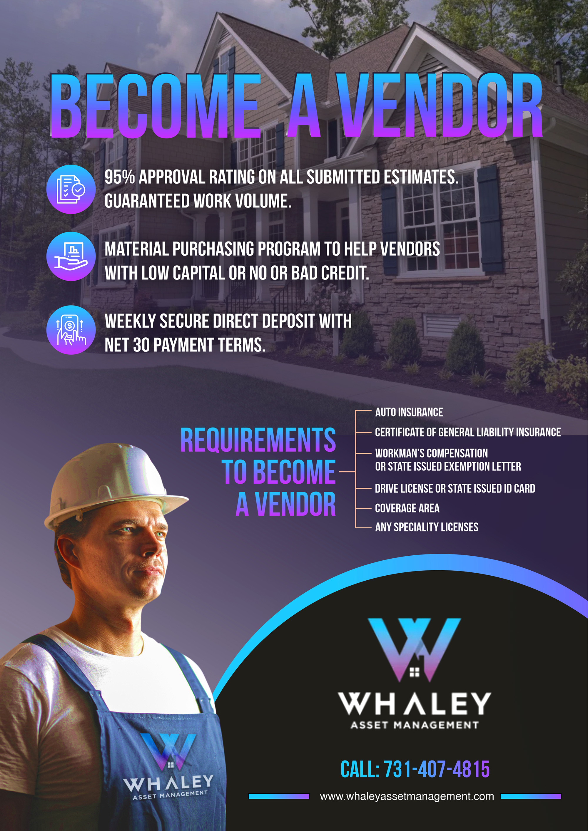 Flyer-Design von Loknadh busam für Whaley Asset management LLC | Design #29863526