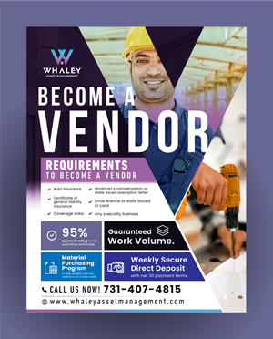 Flyer Design by DesignGenie for Whaley Asset management LLC | Design: #29867782