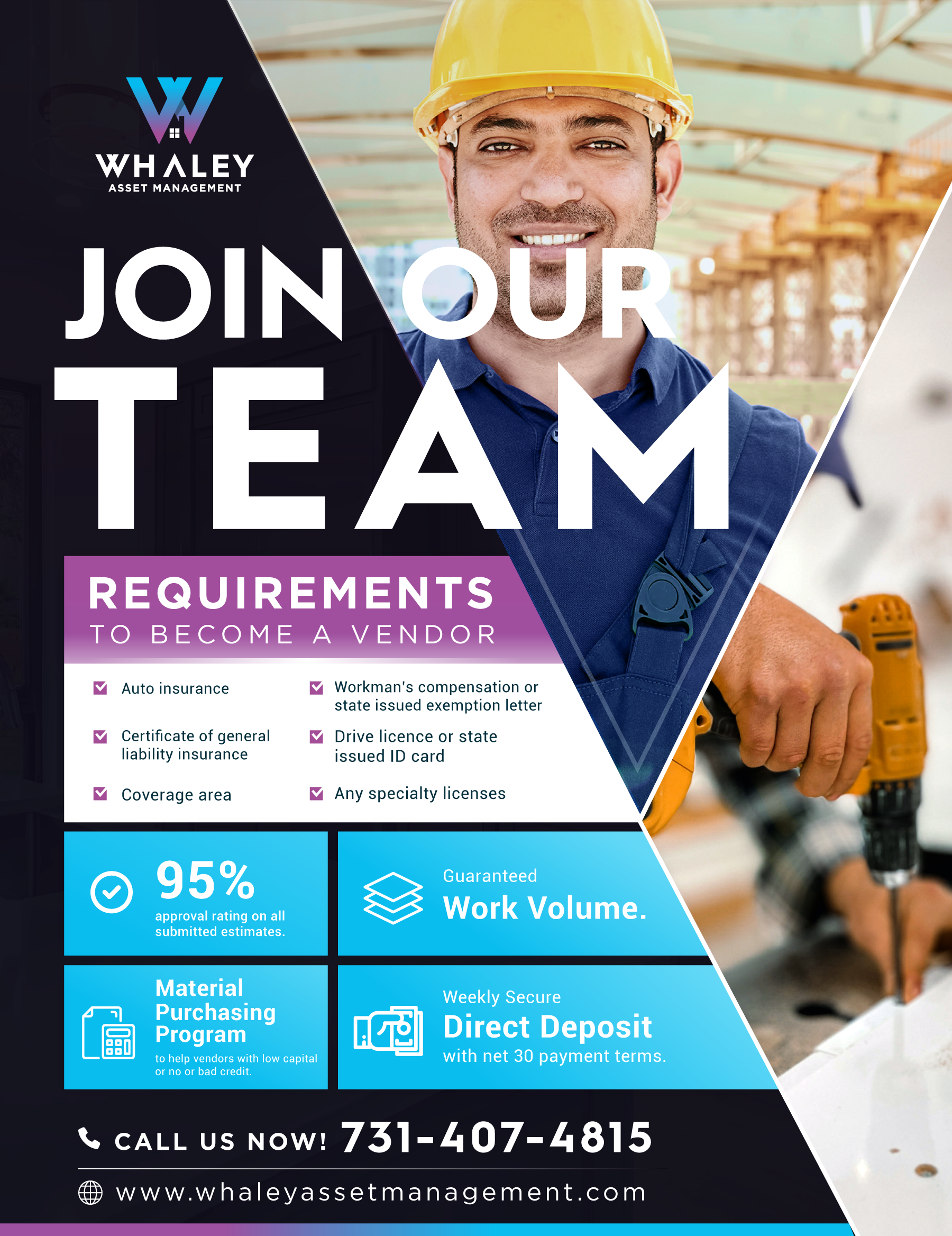 Flyer Design by DesignGenie for Whaley Asset management LLC | Design: #29899751