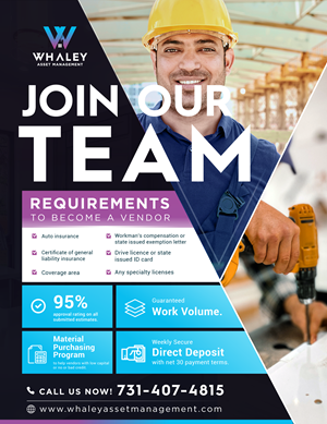 Flyer Design by DesignGenie for Whaley Asset management LLC | Design: #29899751