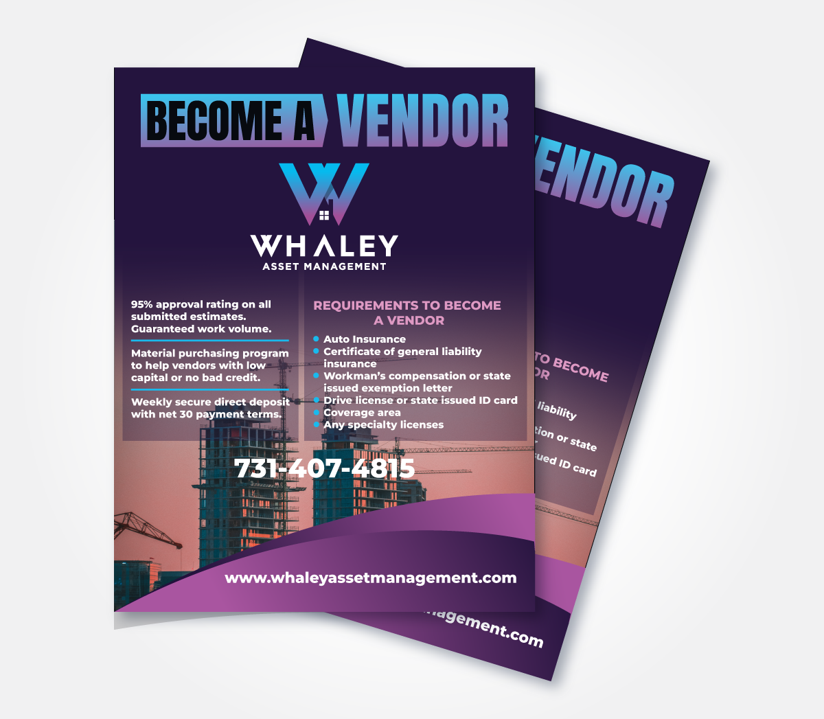 Flyer Design by anico for Whaley Asset management LLC | Design #29871037