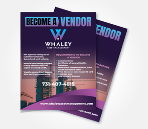 Flyer Design by anico for Whaley Asset management LLC | Design: #29871037