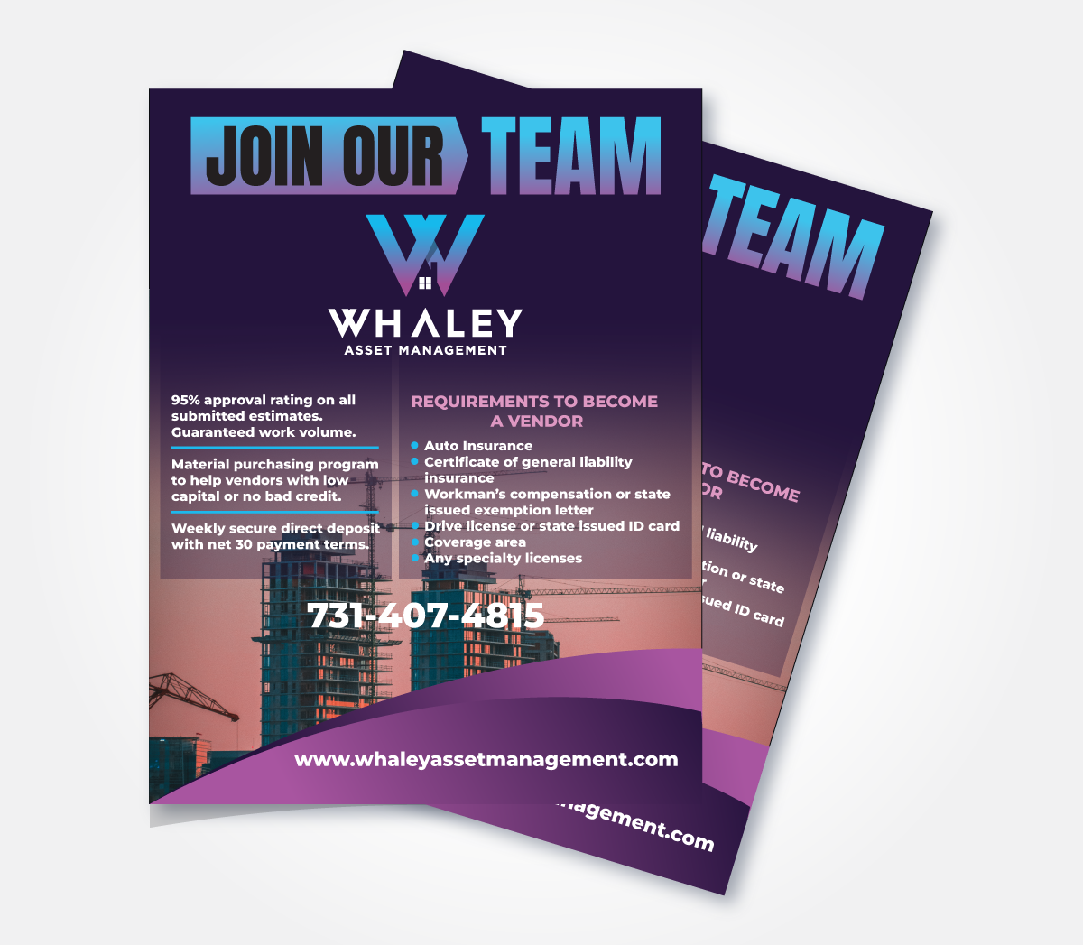 Flyer Design by anico for Whaley Asset management LLC | Design #29873479