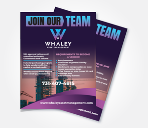 Flyer Design by anico for Whaley Asset management LLC | Design: #29873479