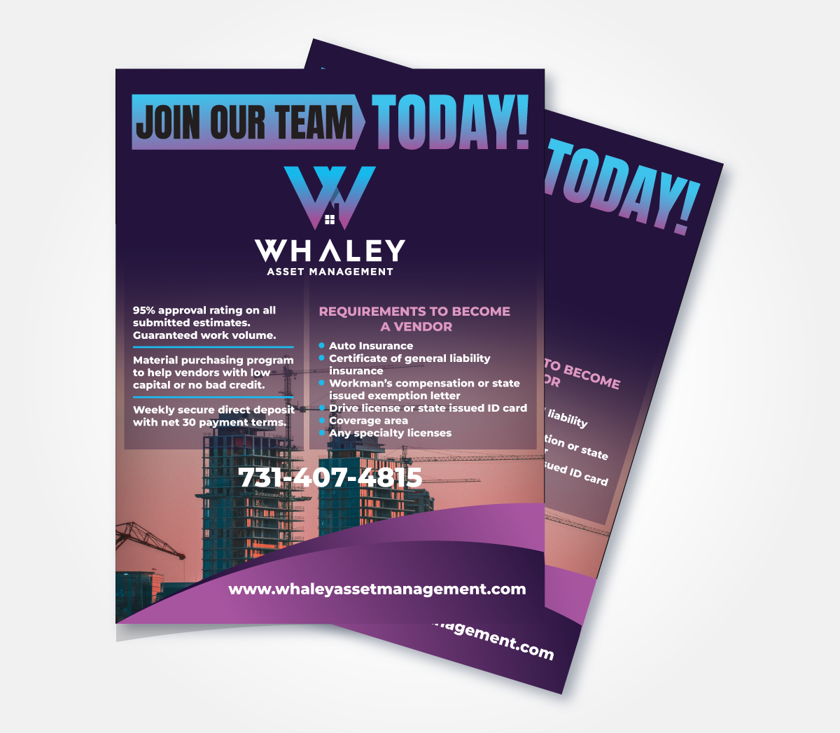Flyer Design by anico for Whaley Asset management LLC | Design #29873480