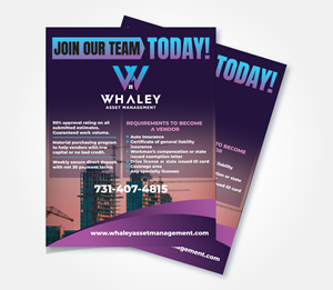 Flyer Design by anico for Whaley Asset management LLC | Design: #29873480