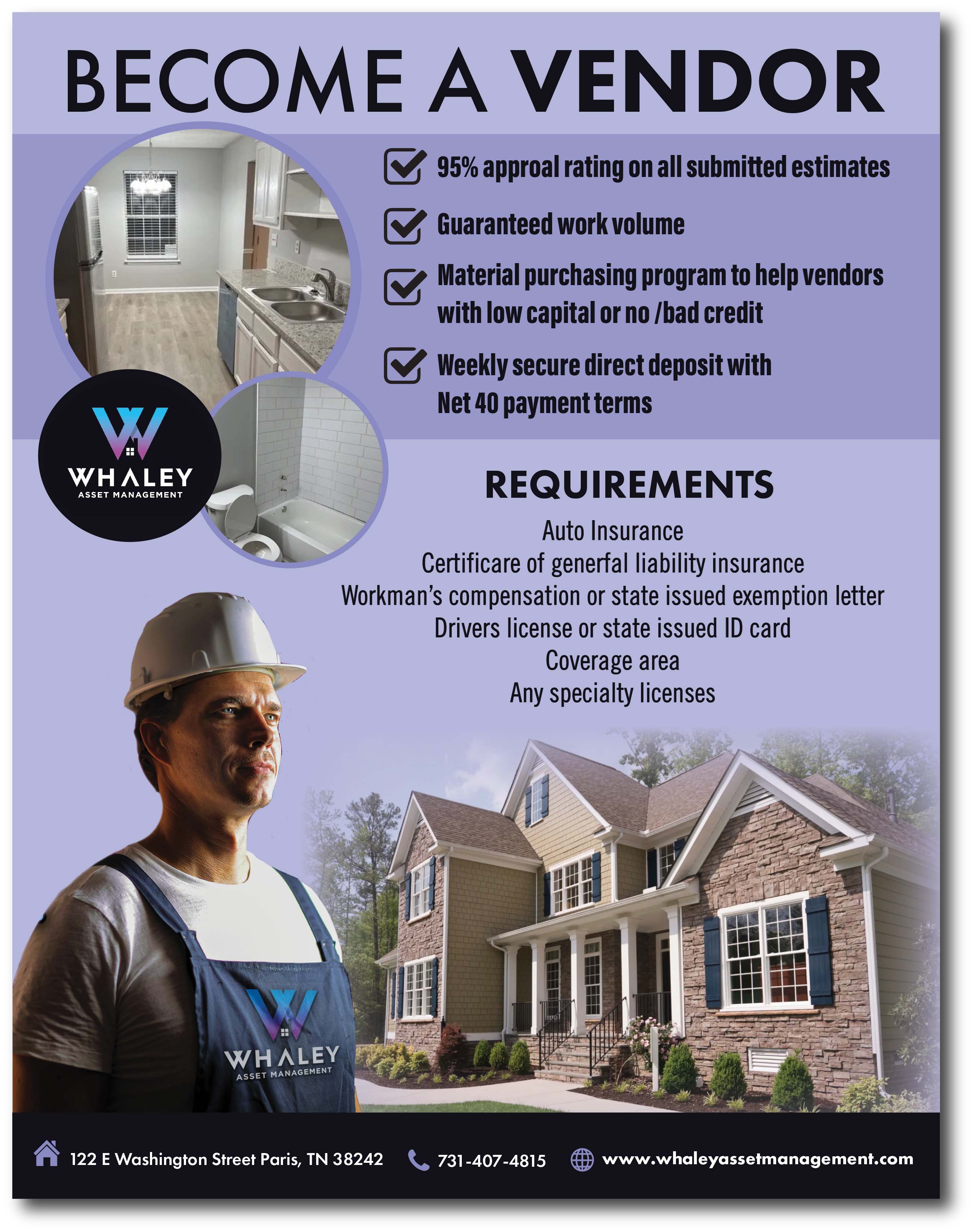 Flyer Design by TracyInspires for Whaley Asset management LLC | Design #29868174